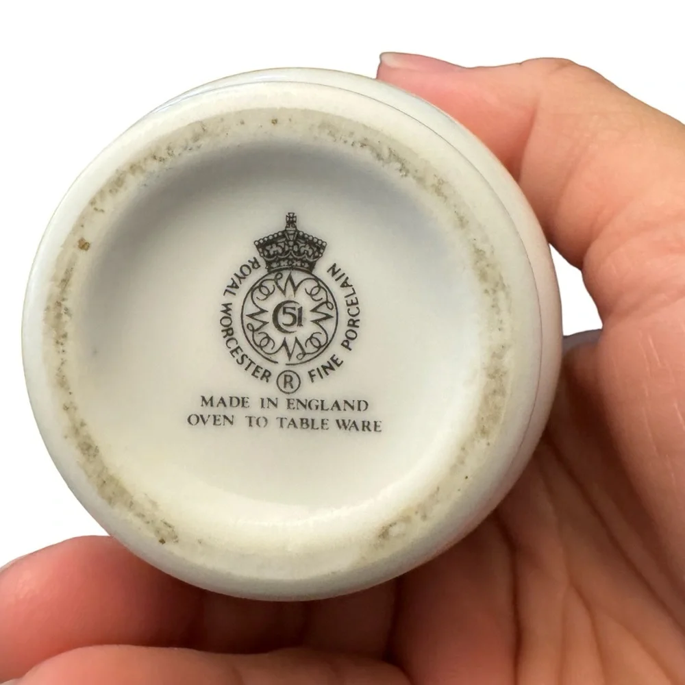 Royal Worcester Atsley King Size Egg Coddler Porcelain